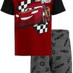 Ensemble t-shirt à manches courtes et short disney cars lightning mcqueen pour bébé