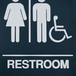 Panneau de salle de bain unisexe en braille - salle de bain approuvée