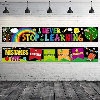 Bannière de motivation pour salle de classe, affiche de décoration éducative positive