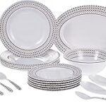 Service de table en mélamine royalford de 35 pièces, blanc, rf6971