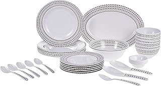 Service de table en mélamine royalford de 35 pièces, blanc, rf6971