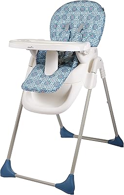 Petite chaise haute evenflo de vava 6-36 mètres bleu rétro
