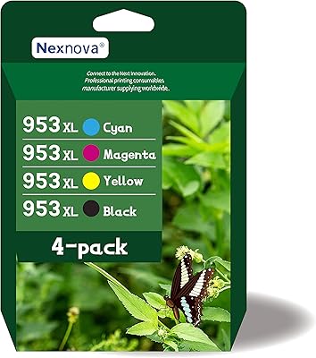 Cartouches d'encre nexnova® 953xl pour hp à haut rendement, paquet de 4 noir, cyan, magenta, jaune, 953 xl pour officejet pro 7720 7730 7740 8210 8218 8710 8715. DIAYTAR COTE D'IVOIRE se différencie par son engagement envers la qualité et la satisfaction client. Notre équipe travaille sans relâche pour sélectionner les meilleurs produits et vous offrir une expérience d'achat en ligne inégalée. Avec plus de 300 000 références, nous sommes votre partenaire idéal pour tous vos achats en ligne en Côte d'Ivoire.