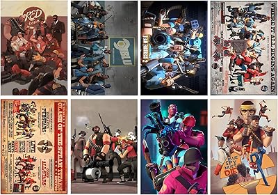 Affiche team fortress 2 taille 10 x 14 pouces, affiche lampe de poche