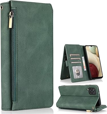 Étui de protection design portefeuille pour samsung galaxy a12/m12, étui à rabat