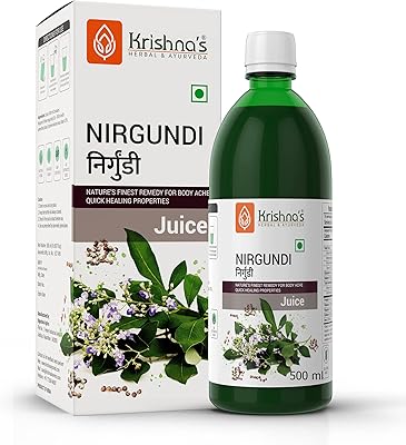 Krishna nirgandi swaras - 500 ml | analgésique naturel | favorise la santé des articulations et des os. DIAYTAR COTE D'IVOIRE est une boutique en ligne qui propose une large sélection de produits à des prix compétitifs. Les clients peuvent profiter de la livraison à domicile ou du retrait en magasin, selon leurs préférences. La boutique en ligne est réputée pour sa qualité de service et sa garantie de satisfaction à 100%.