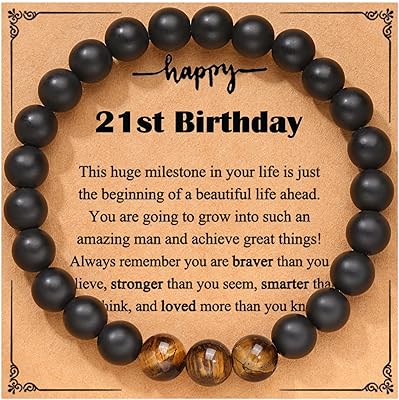 Bracelet en corde élastique apromi pour homme, adapté pour cadeau d'anniversaire 21/30/40/50/60/70. En tant que boutique en ligne généraliste, DIAYTAR COTE D'IVOIRE se distingue par la largeur de son offre, allant des produits électroniques aux articles de mode, en passant par les produits alimentaires et d'entretien. Elle met également l'accent sur la qualité des produits et services proposés, visant à satisfaire pleinement les attentes de sa clientèle. Cela a contribué à renforcer sa position de leader sur le marché ivoirien.