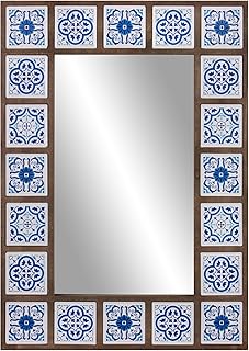 Miroirs muraux patton wall decor 1807-3737 28 x 38 avec cadre en carrelage