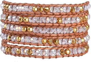 Bracelet enroulé de perles kelitch, mélange d'agate tressée à la main, perles d'hématite