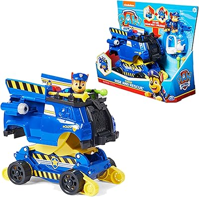 Paw patrol chase rise & rescue jouet de voiture transformable avec figurines d'action