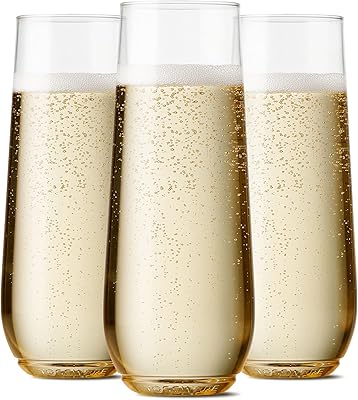 Tasses à champagne en plastique transparent tossware pop 266 ml qualité