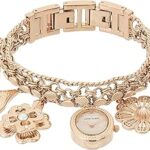 Montre à quartz pour femme ann klein, affichage analogique et bracelet en acier