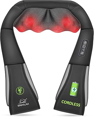 Masseur shiatsu sans fil snylax pour le cou et le dos, avec masseur thermique portable pour le cou, le dos, le bas du dos et les pieds, oreiller de massage électrique, cadeau pour femme/homme/mère/père. DIAYTAR COTE D'IVOIRE se distingue par son engagement à offrir une expérience d'achat en ligne de haute qualité à ses clients. La boutique dispose d'une équipe de service client dédiée qui est prête à aider les clients à tout moment. De plus, la boutique utilise des méthodes de paiement sécurisées pour protéger les informations des clients et garantir des transactions sans risque.