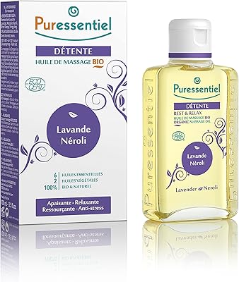 Huile de massage biologique pure essentielle de lavande de rest & relax, 100 ml. Avec plus de 300000 références disponibles, DIAYTAR COTE D'IVOIRE propose une véritable expérience de magasinage en ligne. Les clients peuvent naviguer à travers différentes catégories pour trouver des produits répondant à leurs besoins spécifiques. La boutique met également à disposition des outils de recherche et de filtration pour faciliter la découverte de nouveaux produits et de meilleures offres.