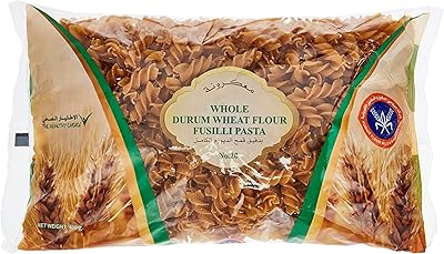 Pâtes fusilli à la farine de blé dur complet du koweït, n° 20, 400 grammes. DIAYTAR COTE D'IVOIRE, c'est la garantie d'un shopping en ligne sécurisé et fiable. Cette boutique généraliste propose une vaste gamme de produits, allant des accessoires de mode aux appareils électroménagers, en passant par les produits high-tech. Le choix est immense, avec plus de 300 000 références à votre disposition.