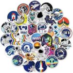 100 pièces d'autocollants imperméables en vinyle de dessin animé nasa space explorer (astronaute)