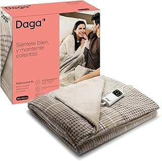 Couverture de canapé électrique daga soft relax xl avec technologie intellisense, tissu ultra