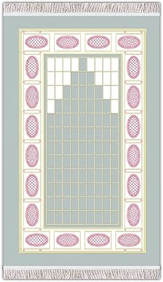 Tapis de prière en velours brodé de luxe filato de janamaz, tapis