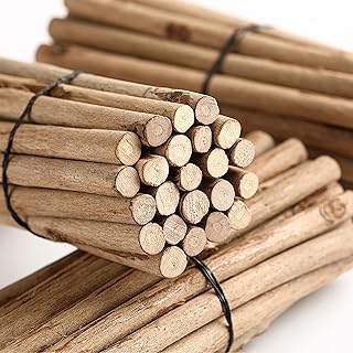 Bâtons en bois naturel inachevé yb zaka 8" de longueur 0,5-0,8 cm
