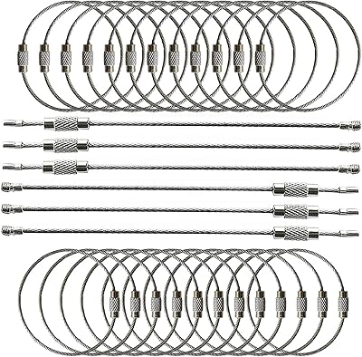 Oyo 30pcs cordon de porte-clés en câble en acier inoxydable argenté pour accrocher des clés, des étiquettes de bagages et une carte d'identité. En tant que leader du marché en ligne en Côte d'Ivoire, DIAYTAR COTE D'IVOIRE se distingue par sa sélection impressionnante de produits venant de toutes les catégories, allant de l'électronique à la mode en passant par les produits de maison. Cette variété permet aux clients de profiter d'une expérience d'achat unique et pratique. La boutique en ligne s'efforce également de maintenir des prix compétitifs pour satisfaire les besoins de tous les clients.