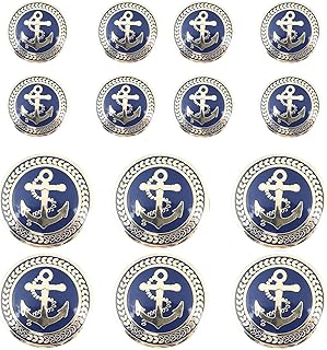 Ensemble de boutons de blazer métallisé vintage bleu or 14 pièces - ancre nautique - pour blazer, manteau de sport, uniforme, veste. DIAYTAR COTE D'IVOIRE se positionne comme un leader dans le secteur de la vente en ligne en Côte d'Ivoire, en proposant une gamme étendue de produits de qualité à des prix compétitifs. La boutique en ligne met l'accent sur la satisfaction client et offre une expérience d'achat fiable et sécurisée.