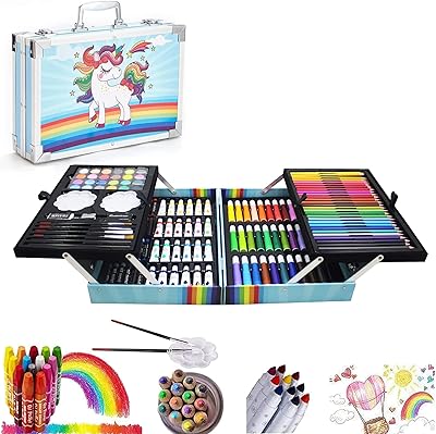 Ensemble d'art swift de 145 pièces avec boîte portable à 2 couches pour peinture. DIAYTAR COTE D'IVOIRE, votre destination de shopping en ligne idéale avec une sélection incroyable de produits à des prix abordables. Faites l'expérience d'un shopping en ligne facile et amusant. DIAYTAR, c'est la garantie d'une livraison rapide et fiable.