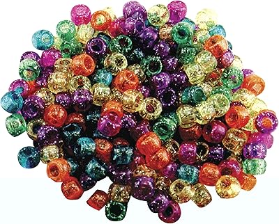Hygloss products oh perles seau, ensemble de perles de poney en plastique
