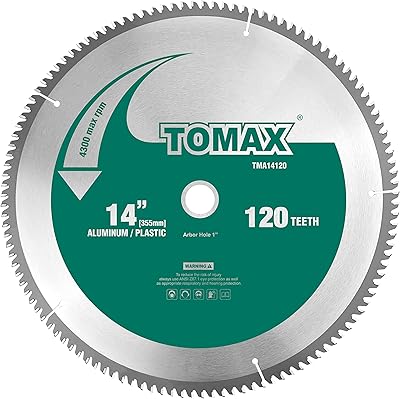 Lame de scie tomax 14 pouces 120 dents tcg fine pour aluminium
