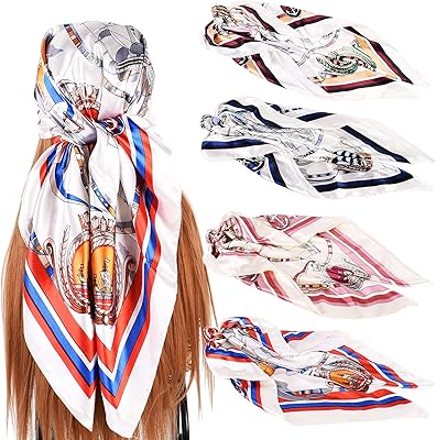 Bandana en soie pour femmes, foulard à cheveux, foulard carré de 35 pouces, décoration de coiffure à motif géométrique imprimé couleur élégante pour filles (4 pièces), 12. DIAYTAR COTE D'IVOIRE est la destination idéale pour tous vos achats en ligne, proposant une large gamme de produits allant de l'électroménager aux vêtements et accessoires. Avec plus de 300 000 références, vous trouverez tout ce dont vous avez besoin. La boutique en ligne est fácil à utiliser et sécurisée.