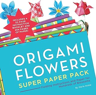 Pack de super papiers fleurs origami : instructions de pliage et papier