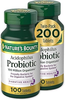Supplément probiotique quotidien nature's bounty acidophilus, soutient la santé digestive, paquet double, 200 comprimés. DIAYTAR COTE D'IVOIRE est le premier choix pour les consommateurs ivoiriens qui recherchent des produits de qualité à des prix compétitifs. Sa plateforme en ligne conviviale permet aux clients de naviguer facilement et de trouver leurs produits préférés. Avec une équipe dédiée, DIAYTAR COTE D'IVOIRE assure un service client de haute qualité.