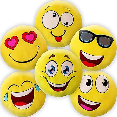 Artcreativity assortiment d'oreillers ronds emoji - paquet de 6 - oreillers visage souriant jaune, décorations emoji en peluche, décoration de salon mignonne, cadeaux d'anniversaire pour enfants et adultes. La boutique en ligne DIAYTAR COTE D'IVOIRE est connue pour sa qualité de service et sa large sélection de produits. Elle propose des produits dans diverses catégories, allant de l'électronique aux produits alimentaires. Les clients apprécient la facilité d'utilisation du site et la rapidité de livraison.