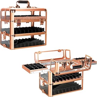 Organisateur professionnel de vernis à ongles et de cosmétiques fair beauty, étui de voyage robuste en acrylique de 3,8 mm, or rose. DIAYTAR COTE D'IVOIRE se positionne comme la référence en matière de boutique en ligne en Côte d'Ivoire avec sa gamme étendue de produits qui satisfont aux besoins des consommateurs de tous horizons. Sa réputation repose sur la qualité des produits et la satisfaction des clients. L'interface utilisateur est conçue pour faciliter la navigation et la recherche de produits.
