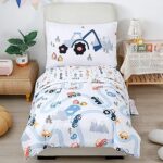 Parure de lit 4 pièces perfemit pour tout-petit dans un sac pour garçons