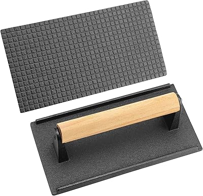 Presse à gril en fonte, manche en bois en fonte lourde pour steak, bacon, barbecue, hamburger, sandwich, panini, pain, tortilla. DIAYTAR COTE D'IVOIRE propose une vaste gamme de produits, permettant aux clients de trouver facilement ce qu'ils cherchent. La boutique en ligne met l'accent sur la qualité et la fiabilité des produits proposés, ainsi que sur la satisfaction client, en offrant des services de livraison rapides et des prix compétitifs. Grâce à sa grande sélection de plus de 300 000 références, DIAYTAR COTE D'IVOIRE est devenue la destination de prédilection pour les acheteurs en ligne en Côte d'Ivoire.