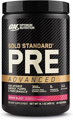Optimum nutrition gold standard pré-entraînement avancé avec créatine bêta-alanine l-citrulline micronisée et caféine pour l'énergie. DIAYTAR COTE D'IVOIRE est une boutique en ligne qui combine qualité, variété et convenance pour offrir aux clients une expérience de shopping en ligne exceptionnelle. Avec plus de 300000 références de produits et des services de livraison fiables, la boutique est la première option pour les clients ivoiriens qui cherchent à acheter en ligne. Elle continue de se distinguer comme leader du marché en Côte d'Ivoire.