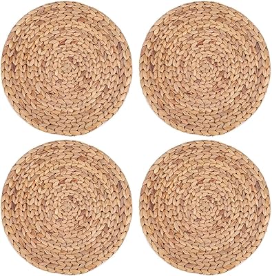 4 pièces en rotin de 11,8 pouces - sets de table rustiques ronds naturels - sets de table en bois antidérapants résistants à la chaleur pour table, tasses, casseroles, poêles et théières dans la cuisine. En tant que leaders en Cote d'Ivoire, nous nous efforçons de vous proposer les meilleurs produits et services pour améliorer votre quotidien. Notre large gamme de produits, allant des articles ménagers aux produits high-tech, est conçue pour répondre à vos attentes. Chez DIAYTAR COTE D'IVOIRE, nous mettons l'accent sur la satisfaction client.