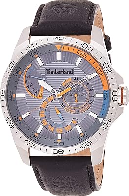 Montre analogique ockham pour homme avec cadran gris et bracelet en cuir noir