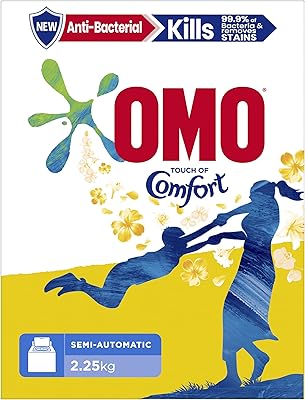 Poudre à lessive antibactérienne omo au toucher doux pour tissus, tue 99% des germes, poids 2,25 kg. DIAYTAR COTE D'IVOIRE, la boutique en ligne généraliste de référence en Côte d'Ivoire, propose une vaste gamme de produits avec plus de 300 000 références. Elle offre une expérience d'achat en ligne conviviale et sécurisée, avec des services de qualité pour satisfaire les besoins de tous les clients. Elle est reconnue comme l'une des boutiques en ligne les plus fiables et les plus variées du pays.
