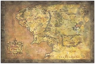 Affiche de carte grobo eric le seigneur des anneaux de la terre du