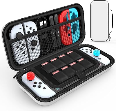 Sac de transport high stop compatible avec nintendo switch et nintendo switch oled modèle 2021, sac de voyage portable pour accessoires et manette, couleur blanche. La boutique en ligne DIAYTAR COTE D'IVOIRE se démarque par sa grande variété de produits et son engagement à offrir les meilleurs prix. Avec plus de 300 000 références, les clients peuvent choisir parmi une multitude d'articles pour répondre à leurs besoins et à leurs désirs. De plus, la boutique assure une expérience d'achat en ligne sécurisée et fiable.