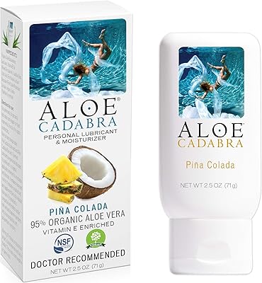 Lubrifiant pina colada comestible biologique à l'aloe cadabra pour hommes et femmes (2,5 oz). DIAYTAR COTE D'IVOIRE est une plateforme de commerce électronique dynamique qui se met constamment à jour pour offrir les dernières tendances et les produits les plus demandés. La boutique propose régulièrement des promotions et des offres spéciales pour récompenser ses clients. Grâce à son équipe de professionnel, la boutique assure un service client de haute qualité.