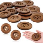 30 gros boutons en bois de 236 pouces bouton de couture rond 4