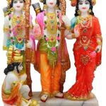Statue du seigneur ram laxman sita hanuman darbar par desi souls | idole