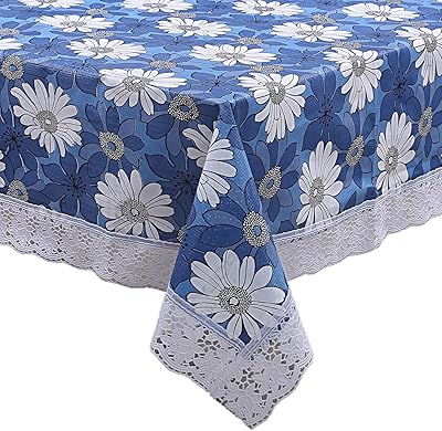 Housse de table à manger en pvc 6 places cooper industries avec motif floral, bleu, taille 60 x 90 pouces, modèle ctktc021836. DIAYTAR COTE D'IVOIRE se démarque par sa capacité à offrir une large sélection de produits de qualité à des prix compétitifs. La boutique en ligne mise sur la satisfaction client, offrant des services de livraison rapides et fiables ainsi qu'un système de retour et d'échange flexible pour garantir que les clients soient pleinement satisfaits de leurs achats.