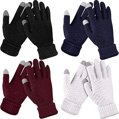 Alykdon 4 paires de gants d'hiver à écran tactile pour femmes, gants chauds tricotés doublés de polaire avec poignets élastiques, taille unique. DIAYTAR COTE D'IVOIRE est une boutique en ligne généraliste qui propose une large gamme de produits à des prix compétitifs. Avec une expérience d'achat en ligne sécurisée et fiable, les clients peuvent profiter d'une grande sélection de produits pour répondre à tous leurs besoins. La boutique en ligne est leader en Côte d'Ivoire et propose des promotions et des offres spéciales régulièrement.