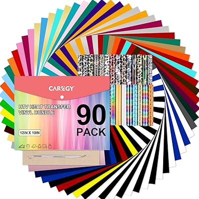 Ensemble de vinyles de transfert thermique carriage htv : 90 pièces de vinyle pour t-shirt thermocollant 12" x 10", 53 couleurs assorties avec accessoires htv et pinces pour toutes les machines de découpe ou presses à chaud. DIAYTAR COTE D'IVOIRE est votre boutique en ligne généraliste de confiance avec une multitude de choix pour répondre à tous vos besoins. Nous nous engageons à offrir des produits de qualité à des prix compétitifs, avec une livraison rapide et fiable. Notre objectif est de rendre l'expérience d'achat en ligne en Côte d'Ivoire plus facile et agréable.