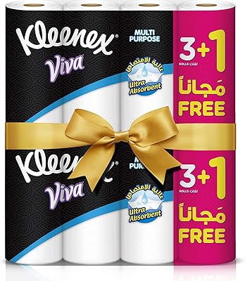 Mouchoirs multi-usages kleenex viva home, 90 feuilles (paquet de 8)
