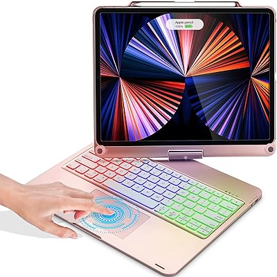 Coque pour ipad pro 12,9 pouces 6ème génération 2022 avec clavier et pavé