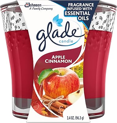 Bougie parfumée glade pomme cannelle enrichie en huiles essentielles, 100 g. DIAYTAR COTE D'IVOIRE se distingue par sa politique de prix très avantageuse et son service client de haute qualité. Les clients peuvent ainsi profiter de promotions régulières et de réductions sur une multitude de produits.